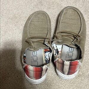 Hey Dude women's Olive and Multicolor Loafers